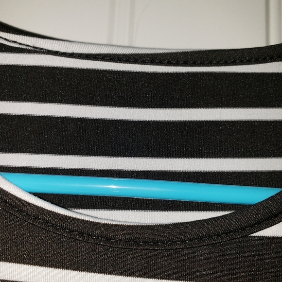 Black and White Stripe Dress/Shirt Size L - Picture 4 of 6